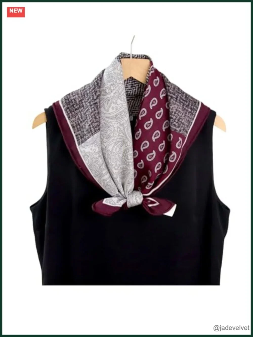Lightweight Silk Wool Blend Square Scarf 26x26